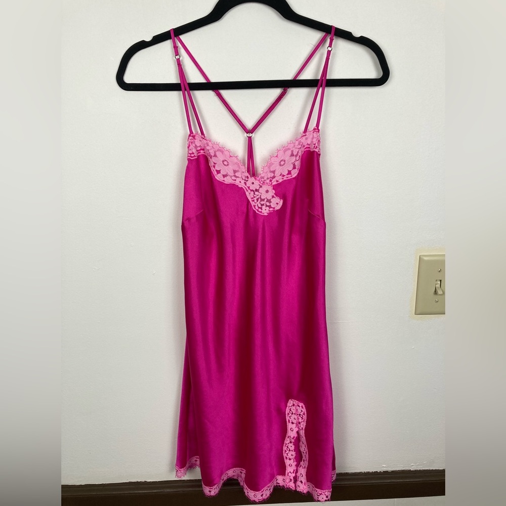 VS Hot Pink Silky Lingerie